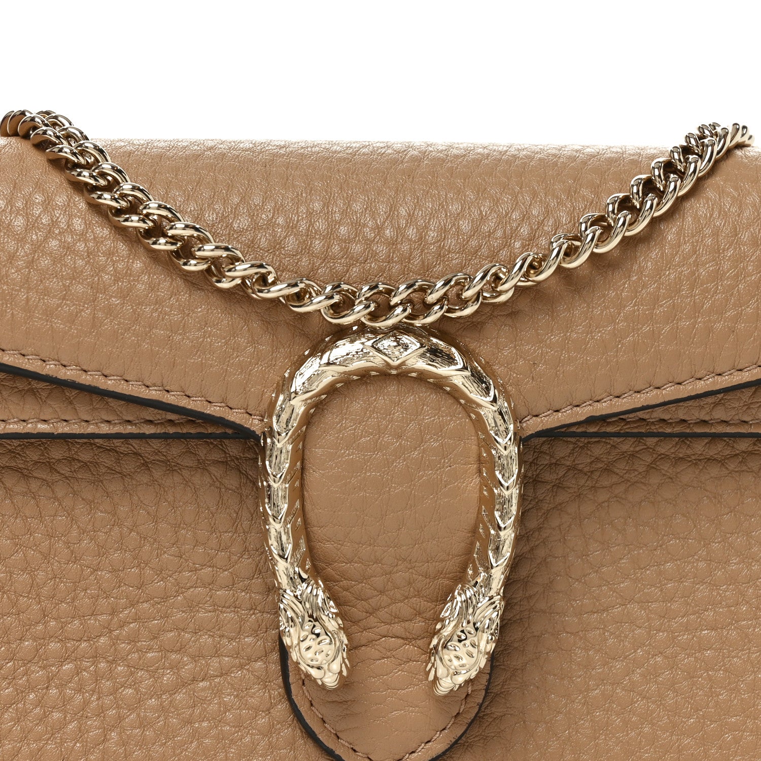 Gucci Calfskin Super Mini Dionysus Shoulder Bag Natural Tan 8 of 11
