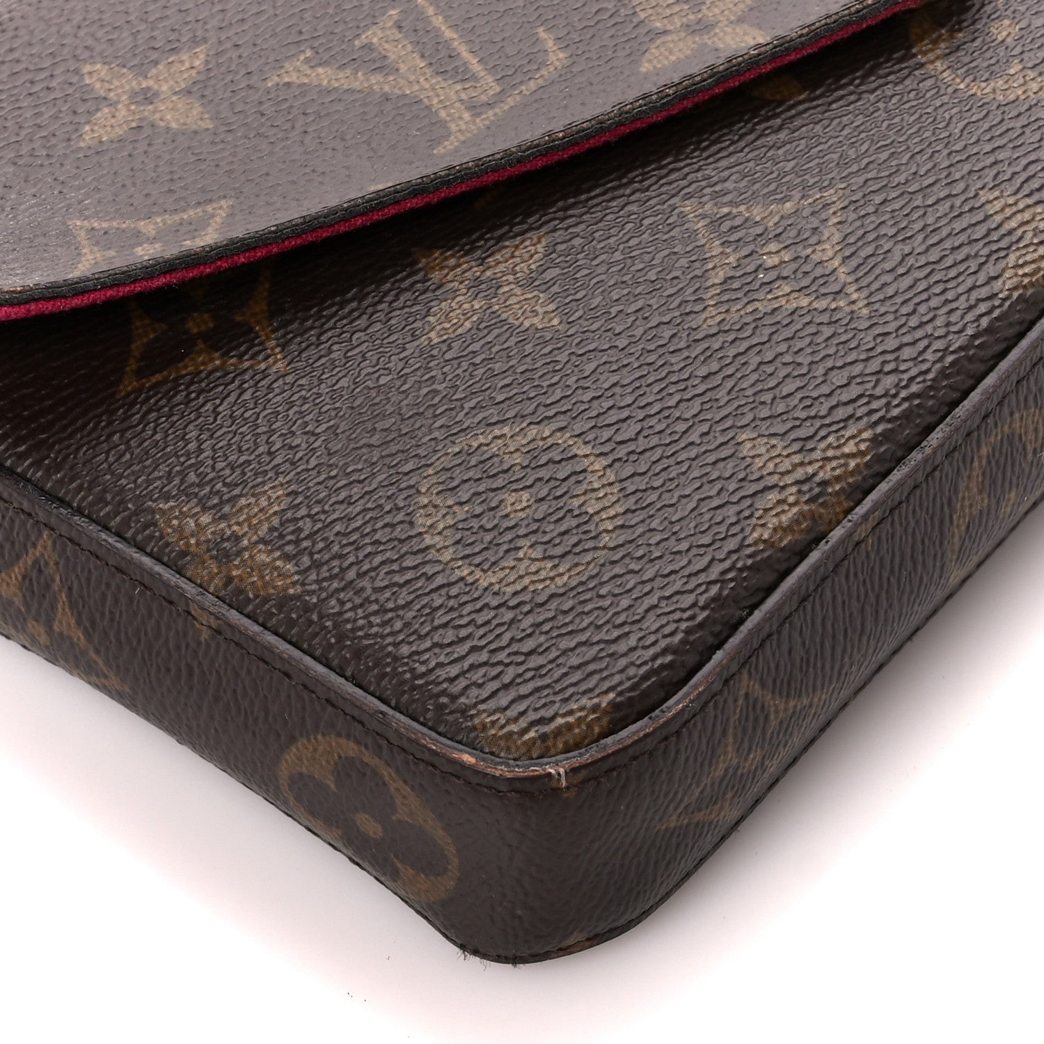 Louis Vuitton Monogram Pochette Felicie Chain Wallet Fuchsia 14 of 15