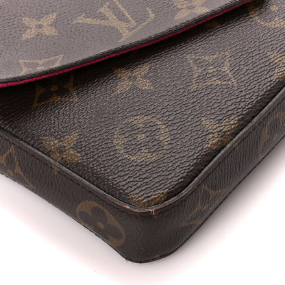 Louis Vuitton Monogram Pochette Felicie Chain Wallet Fuchsia 14 of 15