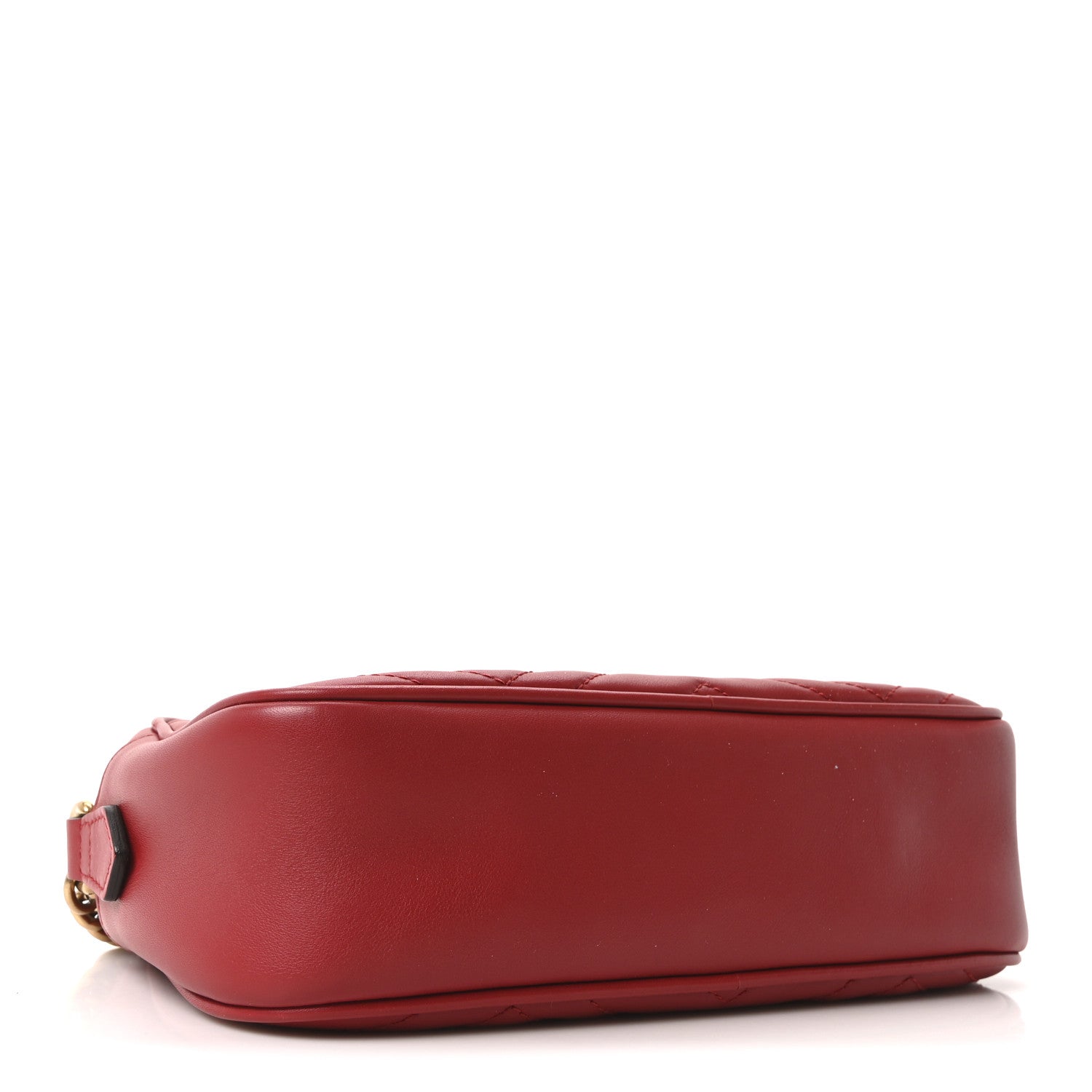 Gucci Calfskin Matelasse Small GG Marmont Chain Shoulder Bag Hibiscus Red 4 of 10