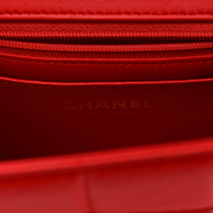 Chanel Lambskin Resin Crystal Square Quilted Monacoco Mini Flap Red 6 of 10