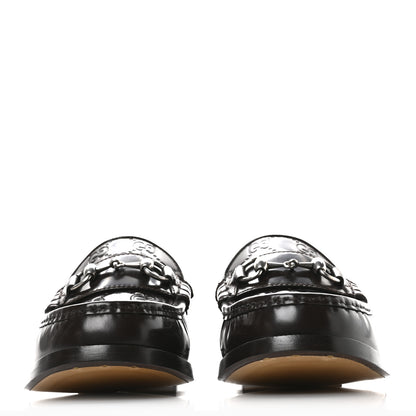 Gucci Calfskin GG Embossed Horsebit Loafers 8 Cocoa 3 of 10