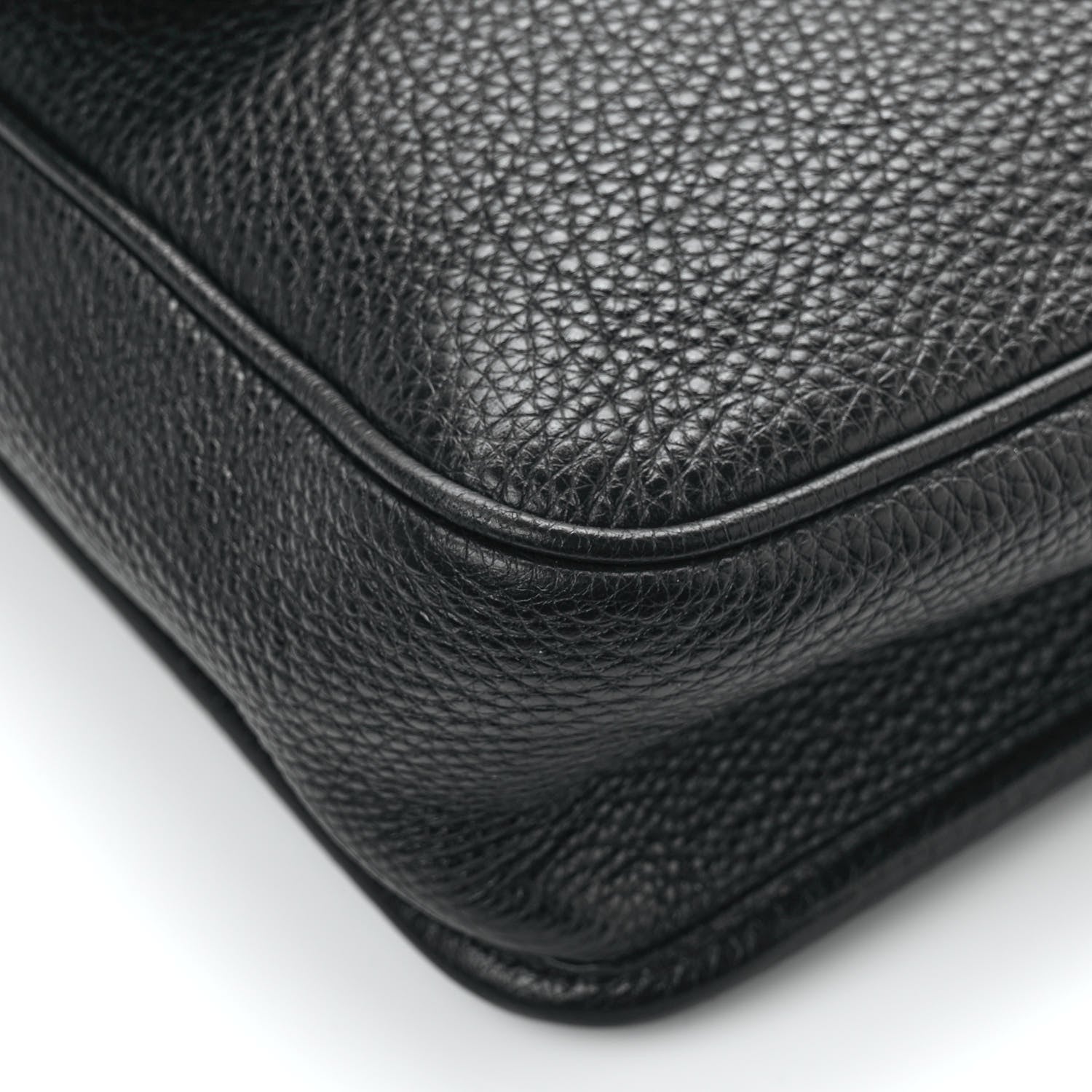 Prada Vitello Daino Flat Flap Messenger Bag Black 10 of 11