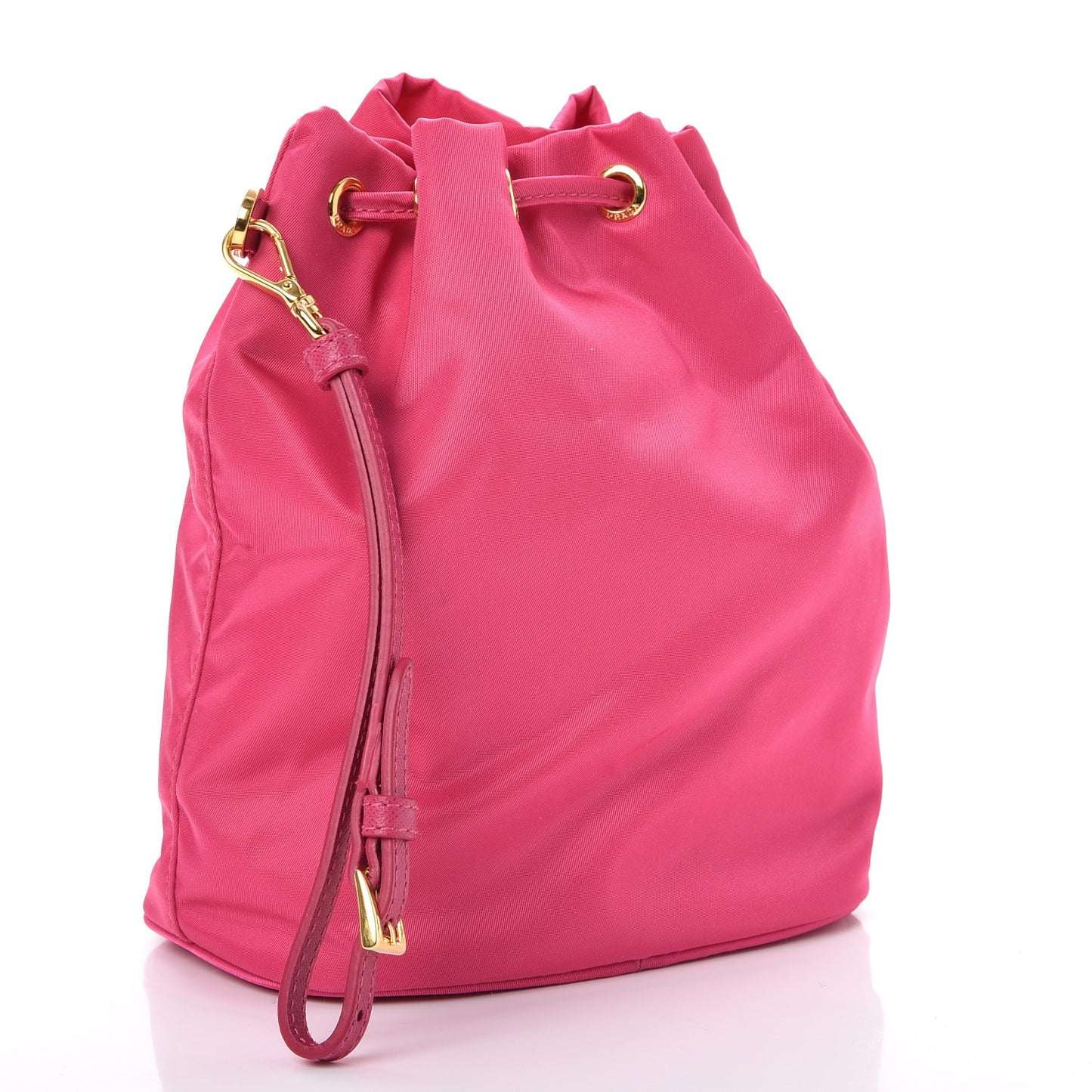 Tessuto Nylon Wristlet Duffel Tote Fuxia