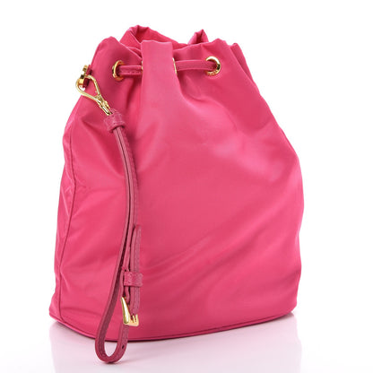 Prada Tessuto Nylon Wristlet Duffel Tote Fuxia 4 of 10