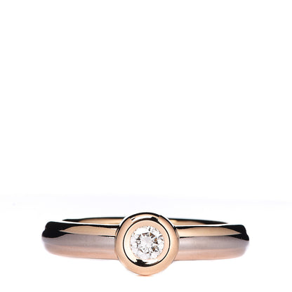 Cartier 18K Pink Yellow White Gold Diamond Solitaire Trinity Ring 52 6 1 of 5