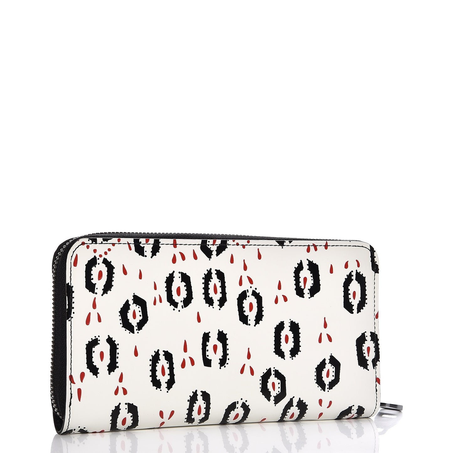 Calfskin Zippy Wallet Graphic Print