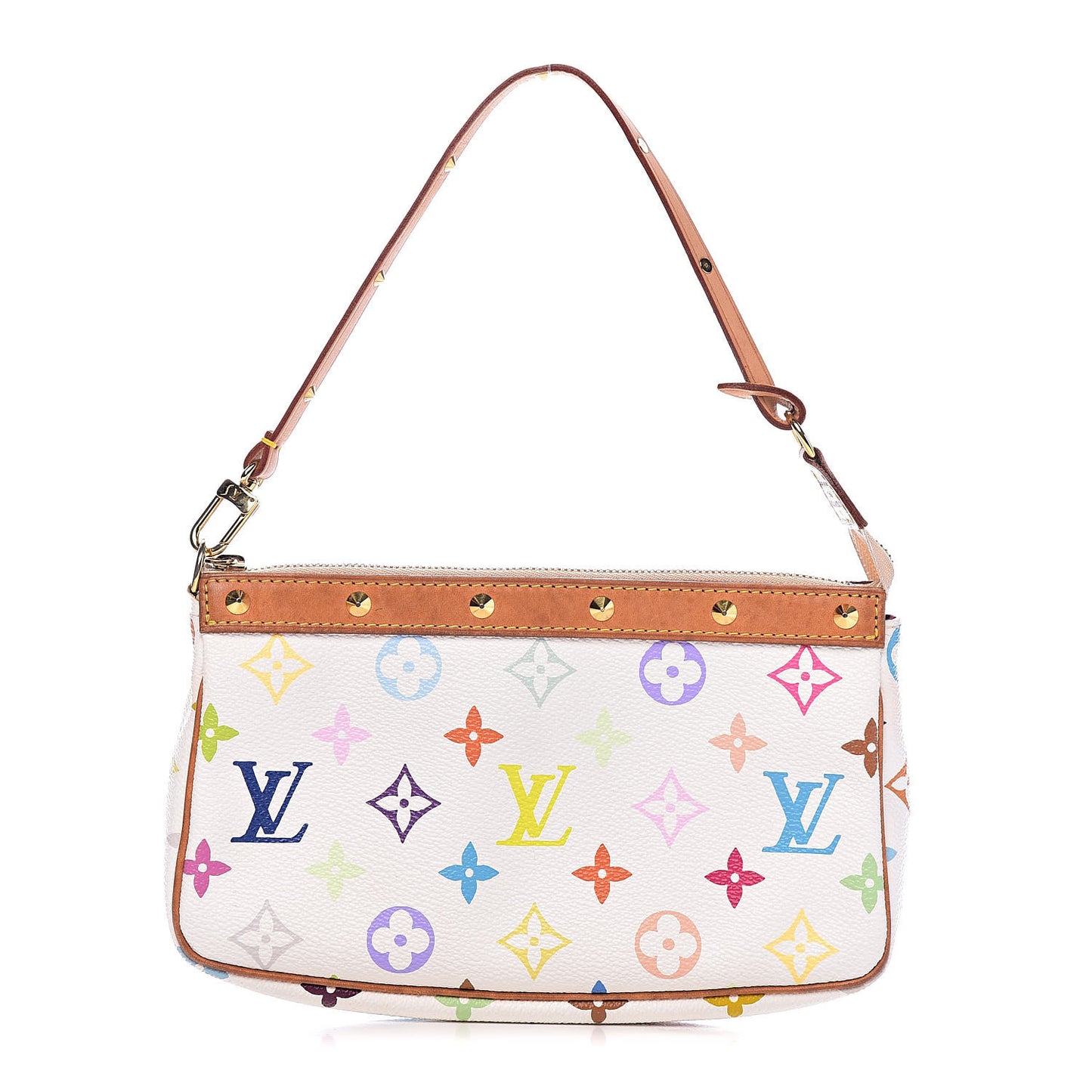 Monogram Multicolor Pochette Accessories White