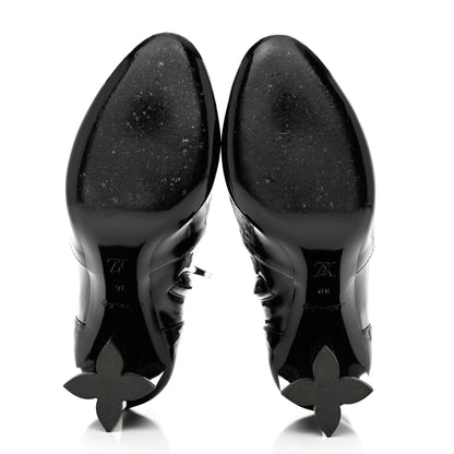 Louis Vuitton Patent Uniformes Silhouette Ankle Boots 36 Black 5 of 8
