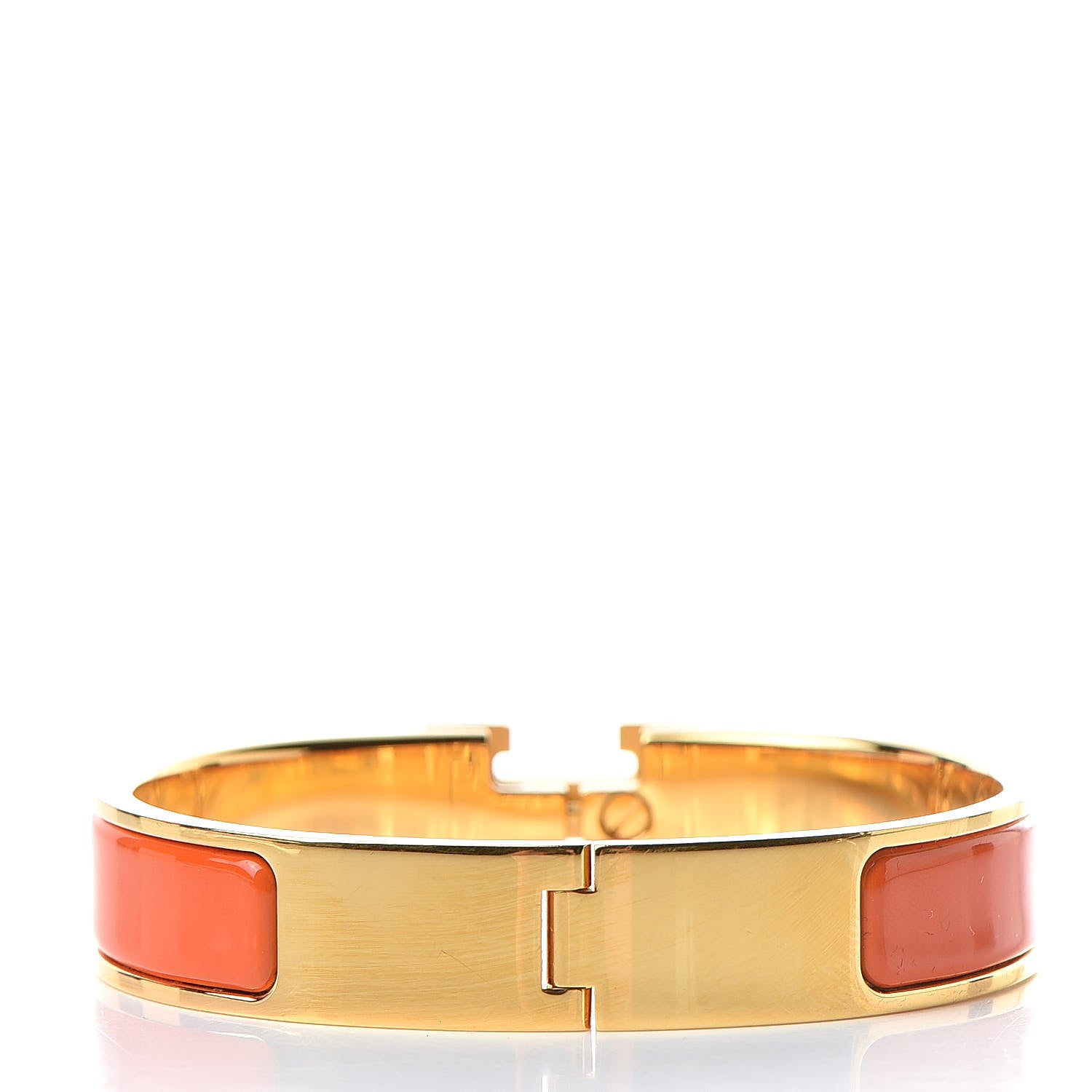 Hermes Enamel Narrow Clic Clac H Bracelet PM Orange 3 of 6