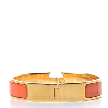 Hermes Enamel Narrow Clic Clac H Bracelet PM Orange 3 of 6
