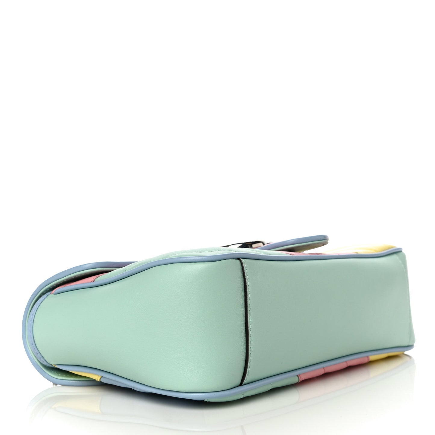 Calfskin Matelasse Diagonal Small GG Marmont Shoulder Bag Multicolor Pastel
