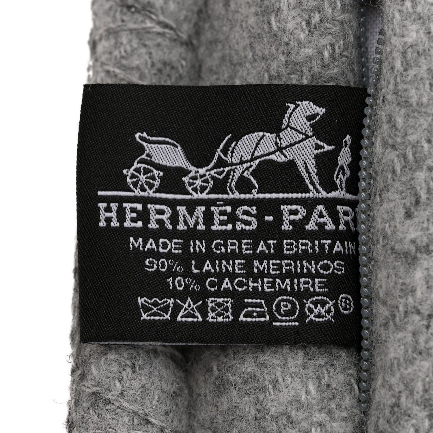 Hermes Wool Cashmere Avalon III Pillow PM Ecru Gris Clair 3 of 3