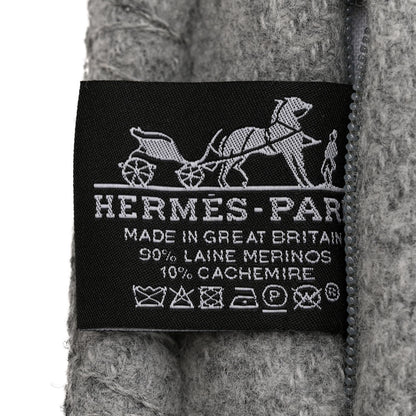 Hermes Wool Cashmere Avalon III Pillow PM Ecru Gris Clair 3 of 3