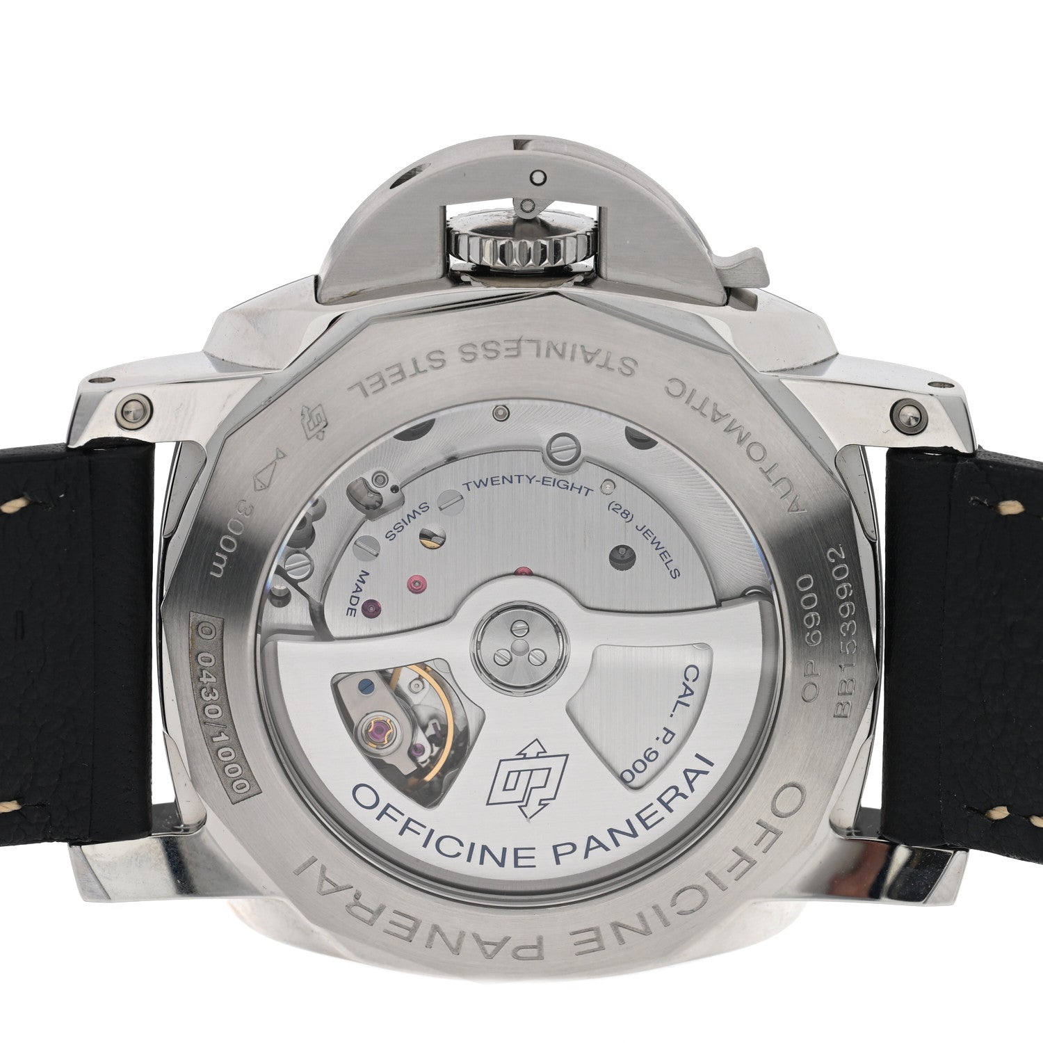 Panerai Stainless Steel Calfskin 44mm Luminor 1950 Fu Automatic Watch Black PAM00498 4 of 6