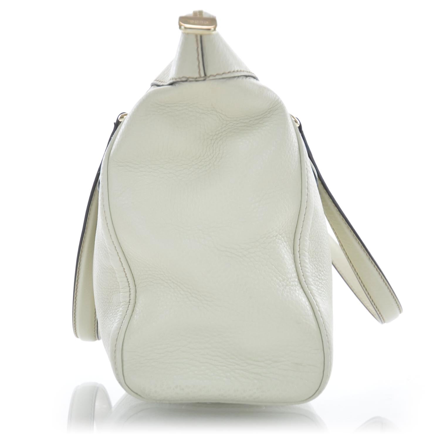 Gucci Pebbled Calfskin Small Soho Top Handle Bag Off White 4 of 9