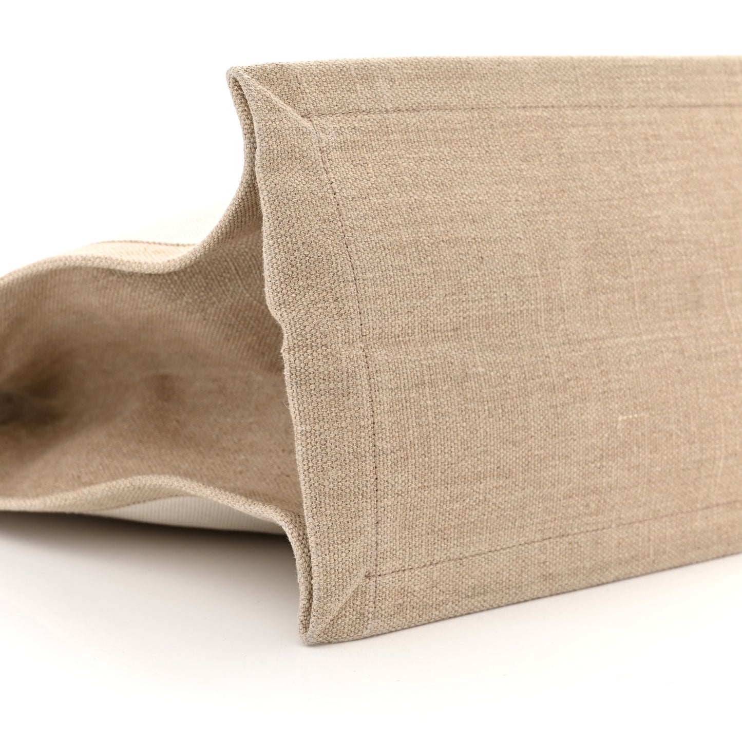 Linen Calfskin Rive Gauche Tote Optic White