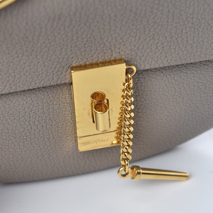 Chloe Grained Lambskin Mini Drew Shoulder Bag Motty Grey 10 of 10