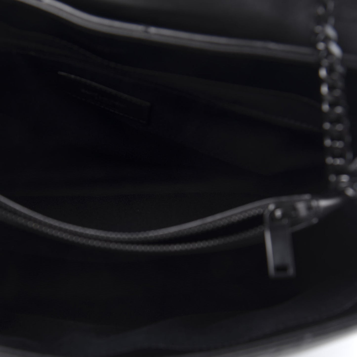 Calfskin Y Quilted Monogram Medium Loulou Chain Satchel Black