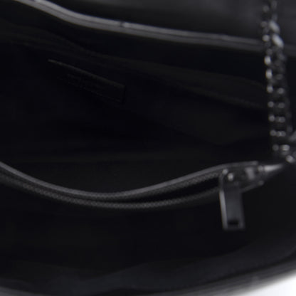 Saint Laurent Calfskin Y Quilted Monogram Medium Loulou Chain Satchel Black 5 of 12