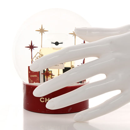 Chanel Glass N°5 Perfume Bottle Snow Globe Red 2 of 8