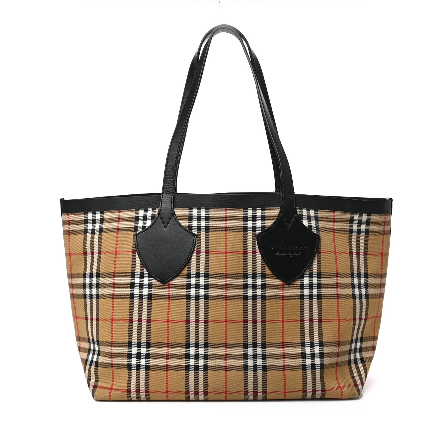 Vintage Check Medium The Giant Reversible Tote Antique Yellow Bright Red