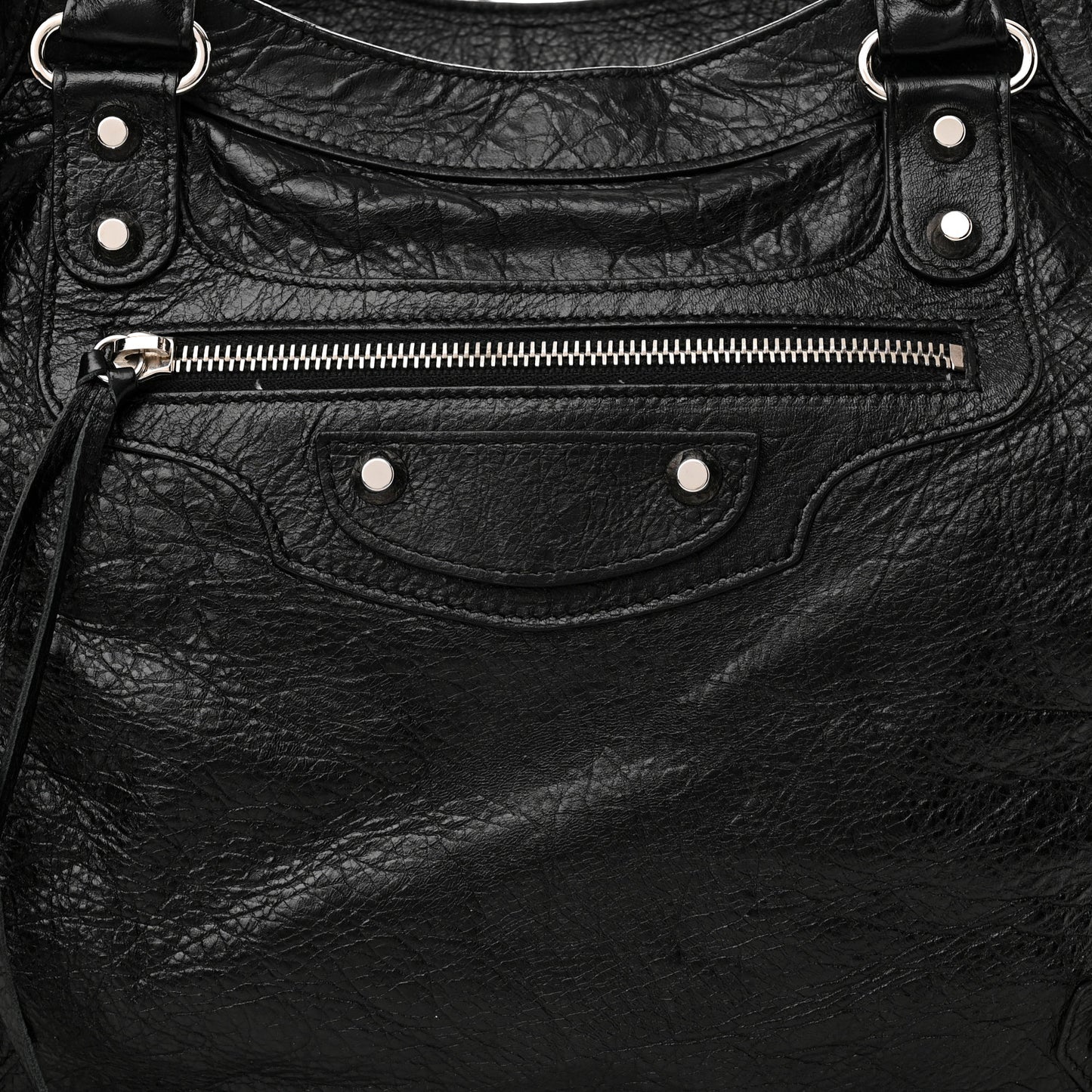 Agneau Classic Silver Hardware Velo Black