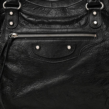 Balenciaga Agneau Classic Silver Hardware Velo Black 7 of 10
