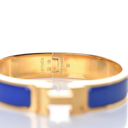Hermes Enamel Narrow Clic Clac H Bracelet PM Bleu Electrique 5 of 6