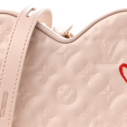 Louis Vuitton Lambskin Embossed Monogram Fall In Love Sac Coeur Light Pink 6 of 8