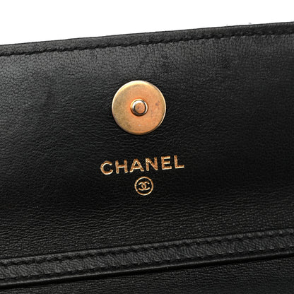 Chanel Lambskin Quilted Pearl Crush Clutch With Chain Black 5 of 11