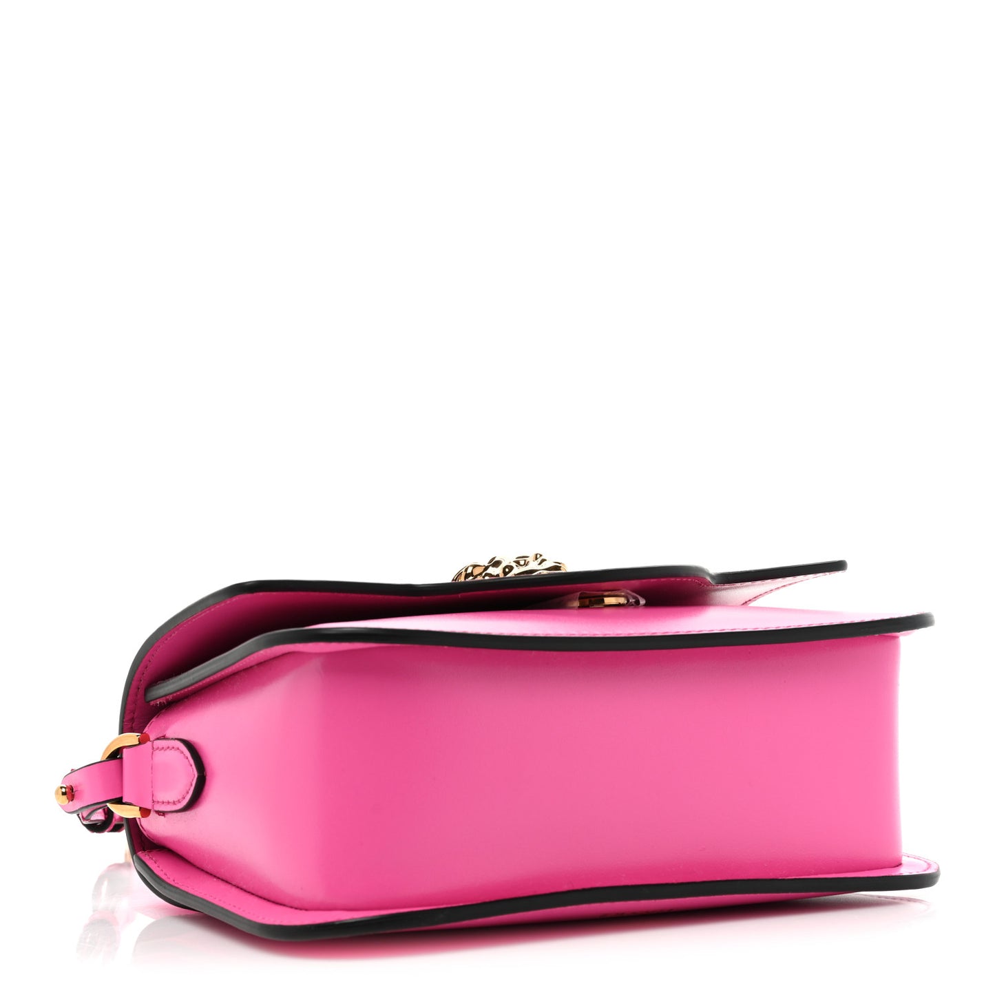 Calfskin Vinyl Small Houndstooth La Medusa Crossbody Bag Pink Multicolor