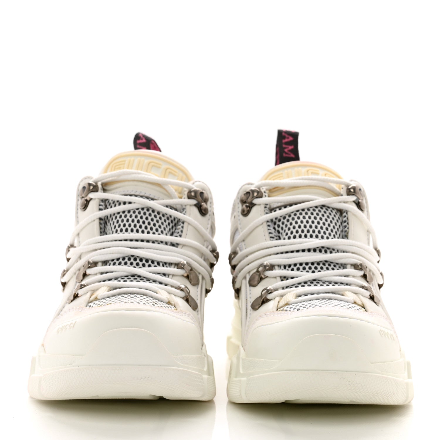 Gucci X SEGA Mesh Calfskin Suede Womens Flashtrek Sneakers 36 Great White 2 of 9