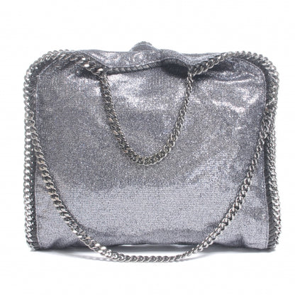 Stella McCartney Metallic Linen Falabella Silver 3 of 9