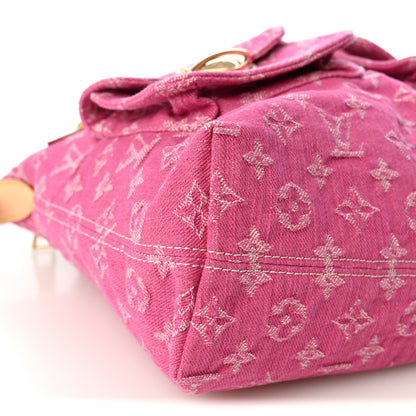 Louis Vuitton Monogram Denim Baggy NM Fuchsia 8 of 9