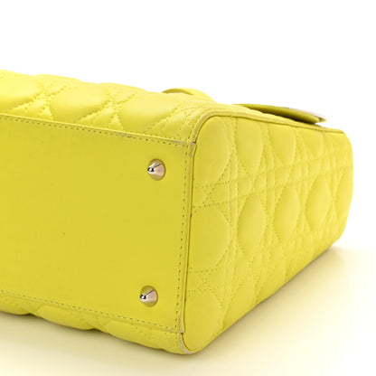 Christian Dior Lambskin Cannage Medium Lady Dior Vert Acid 12 of 18