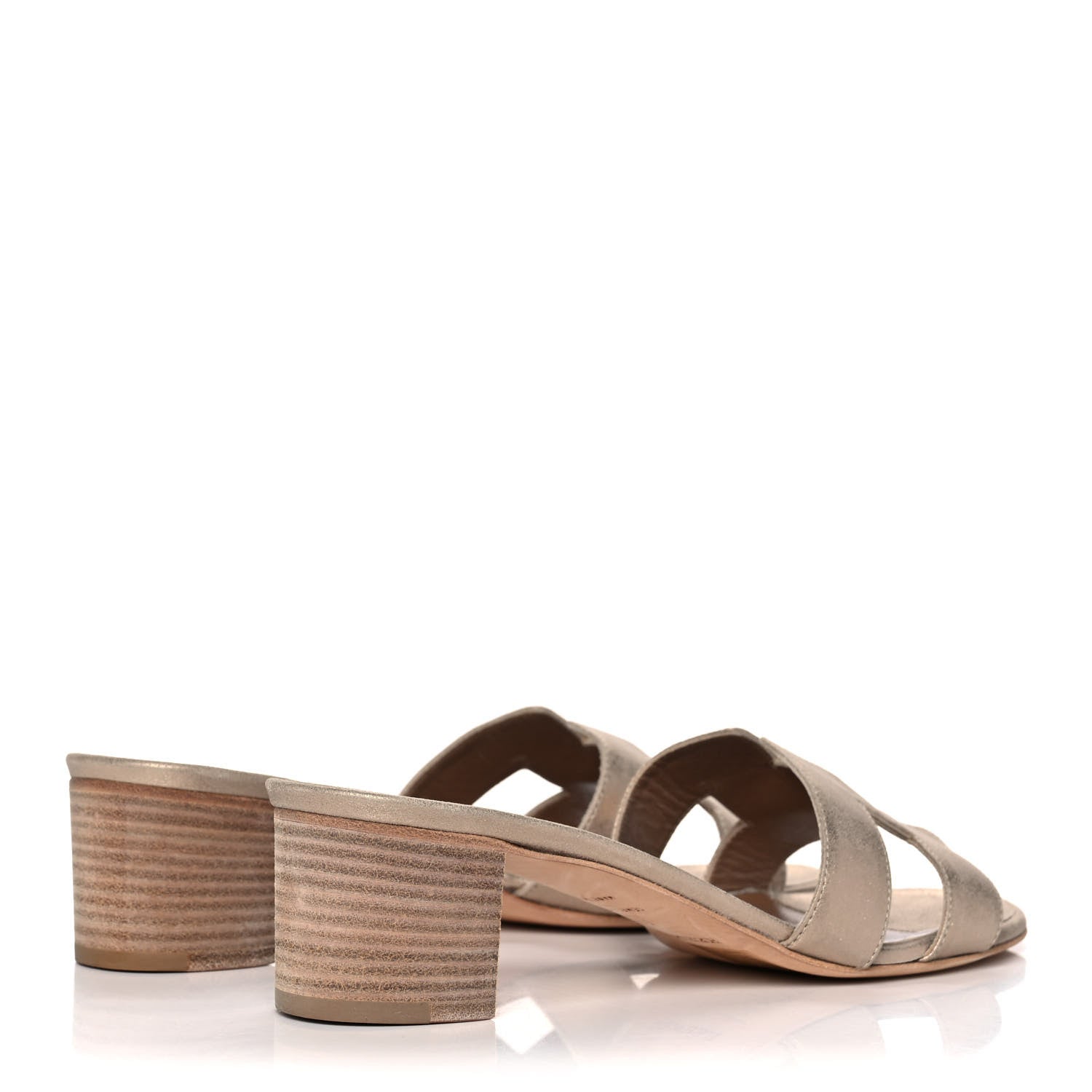 Hermes Metallic Nappa Oasis Sandals 39 Gold 4 of 10