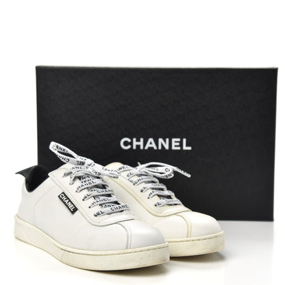 Chanel Calfskin CC Womens Sneakers 38.5 White 20 of 22
