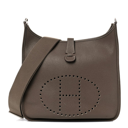 Hermes Taurillon Clemence Evelyne III PM Etoupe 1 of 20