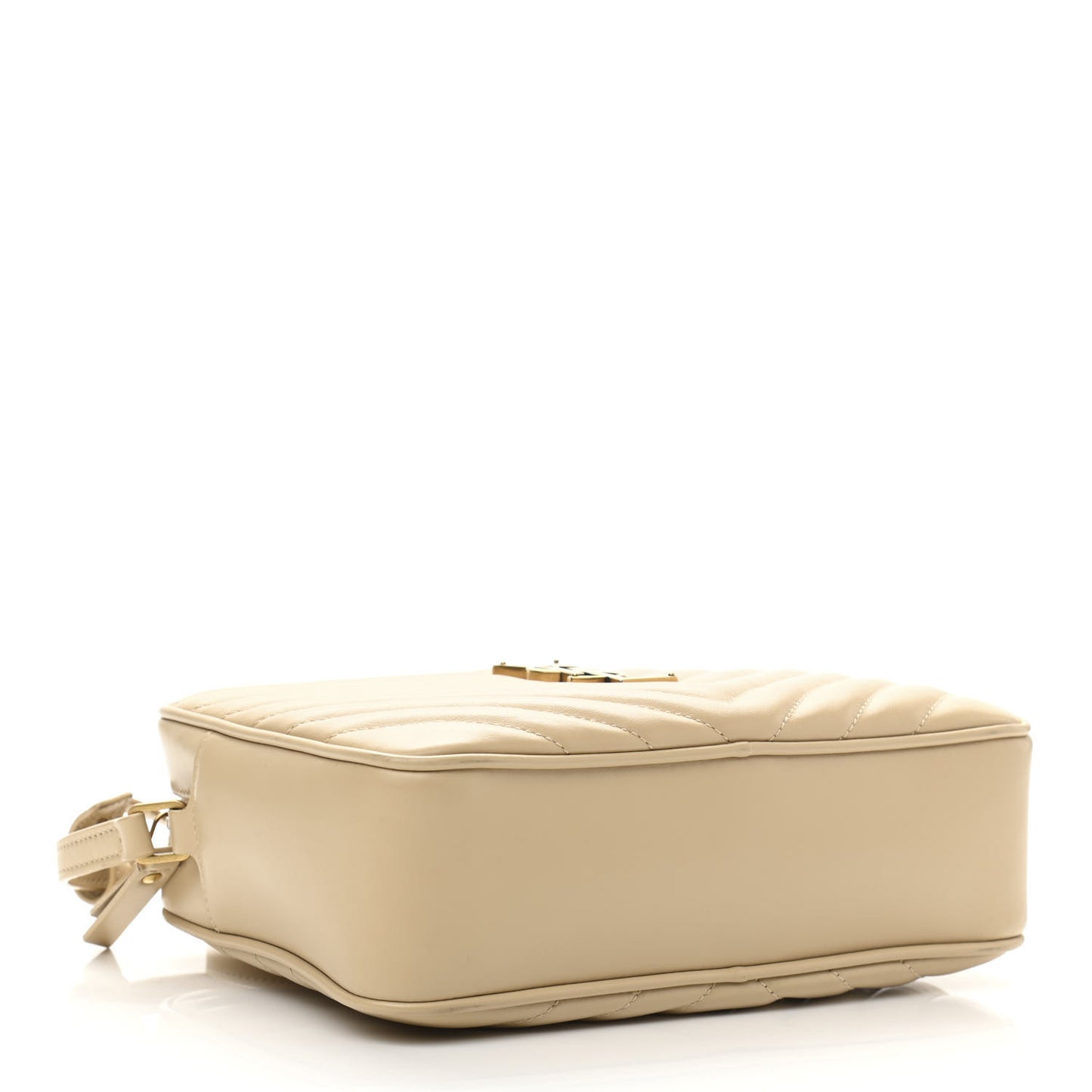 Calfskin Matelasse Monogram Lou Camera Bag Ivory Natural