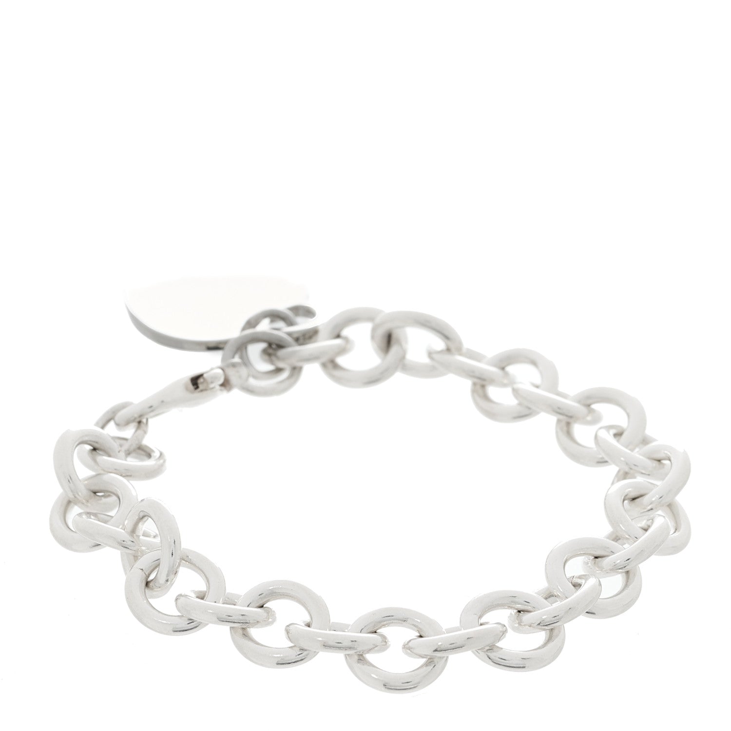 Tiffany Sterling Silver Heart Tag Charm Bracelet 2 of 4
