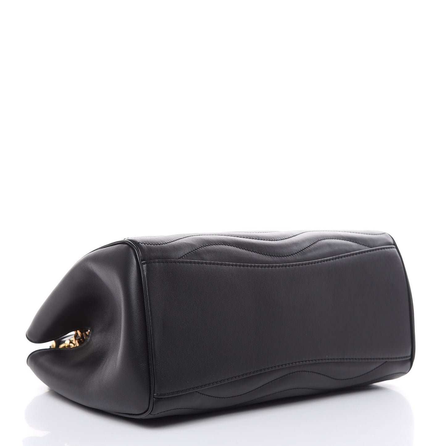 Calfskin New Wave Chain Tote Black