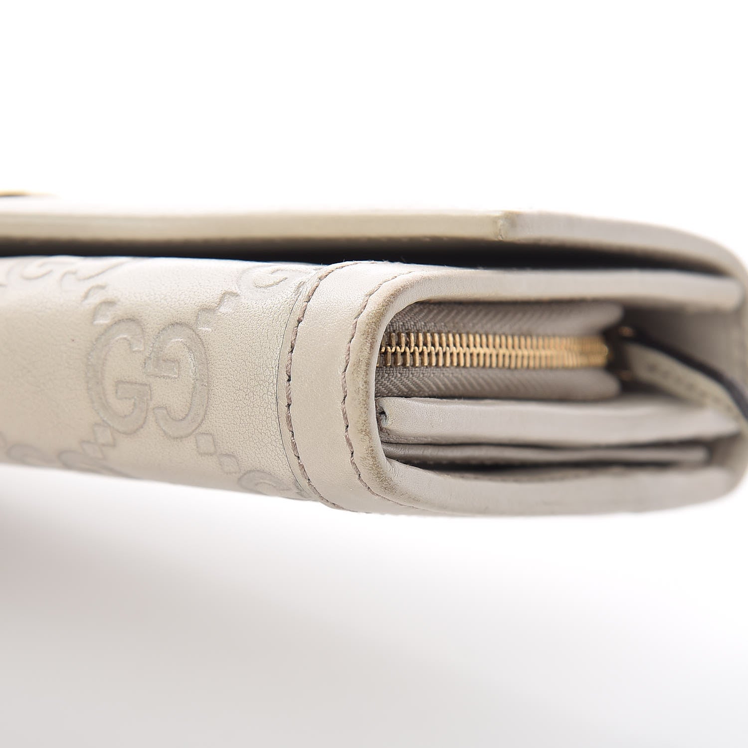Gucci Guccissima Sukey Continental Wallet Off White 8 of 9