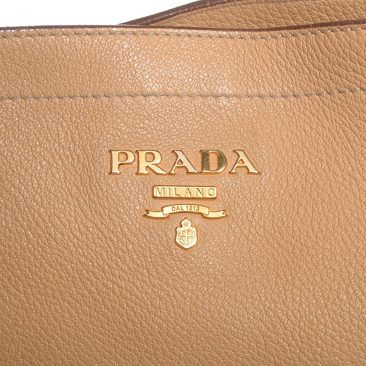 Prada Vitello Daino Side Pocket Hobo Sabbia 9 of 10