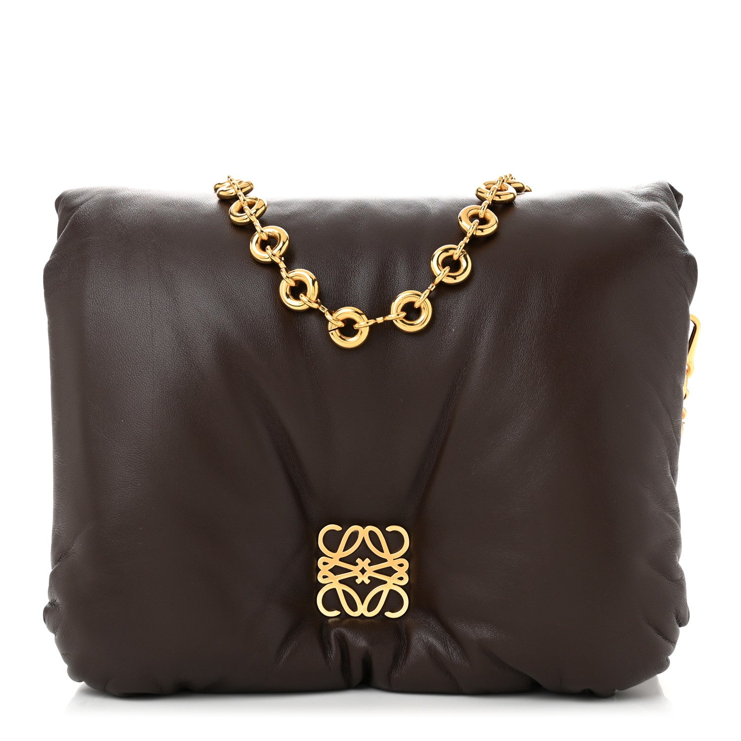 ロエベ LOEWE goya puffer bag Loewe Lambskin Goya Puffer Bag Dark Chocolate 1699732 – FASHIONPHILE