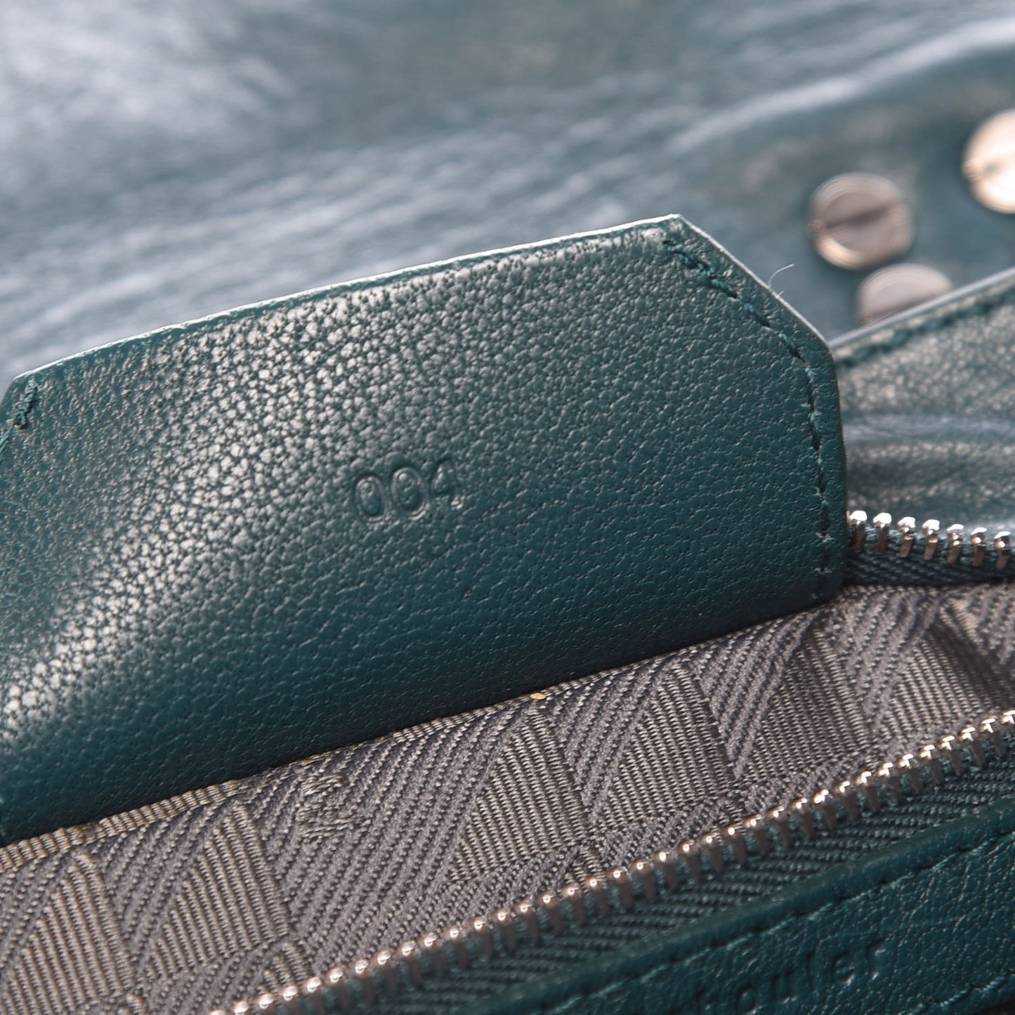 Calfskin Tiny PS1 Satchel Dark Teal