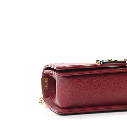 Chanel Caviar Quilted Small Boy Flap Dark Red 8 of 9