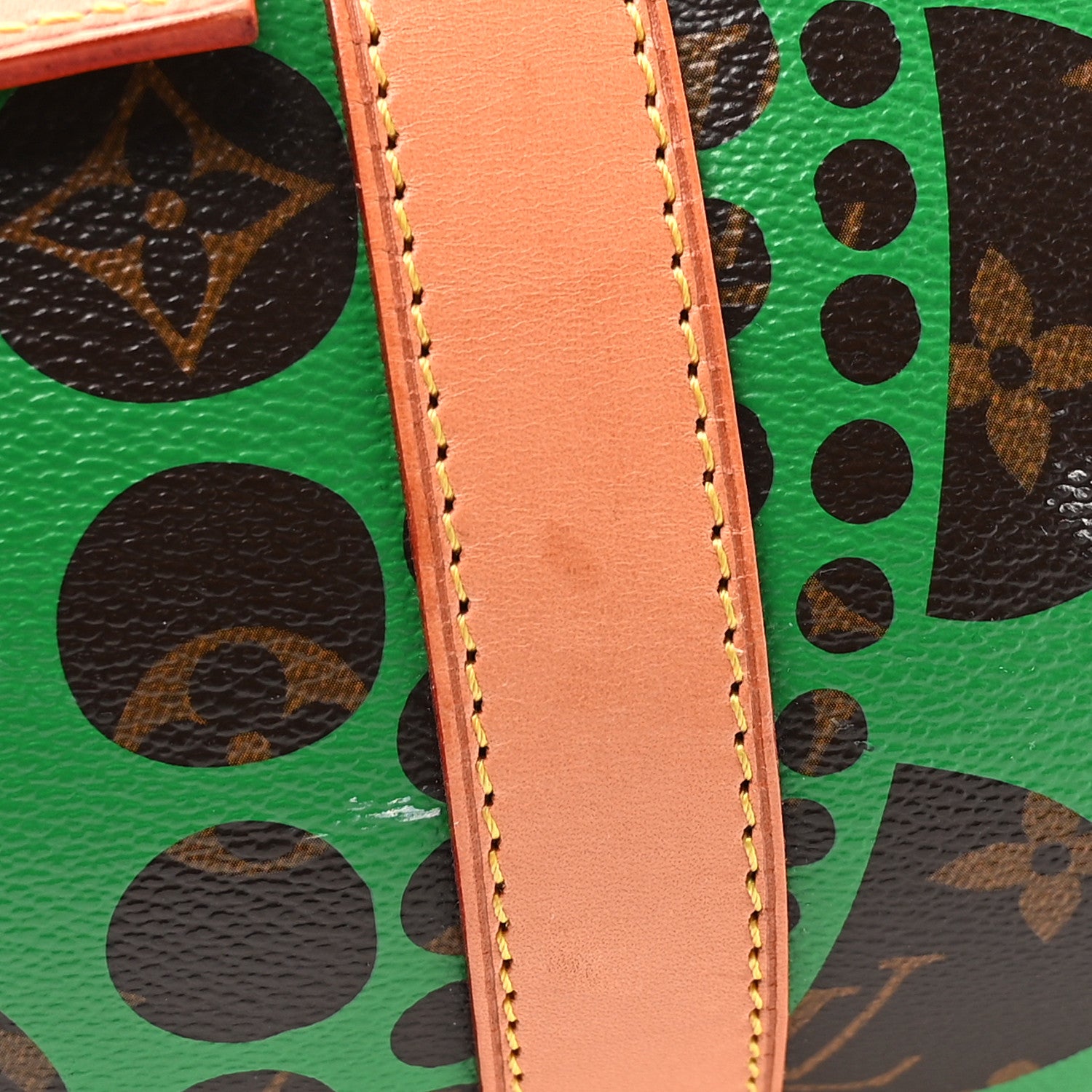 Louis Vuitton Monogram Kusama Pumpkin Dots Keepall Bandouliere 55 Green 10 of 13