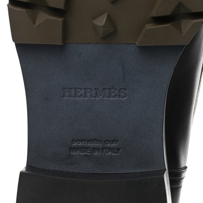 Hermes Calfskin Mens Defense Ankle Boots 43 Black 6 of 8