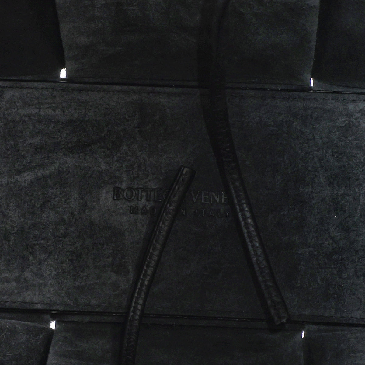 Bottega Veneta Grained Calfskin Intrecciato Mini Arco Tote Black 6 of 9